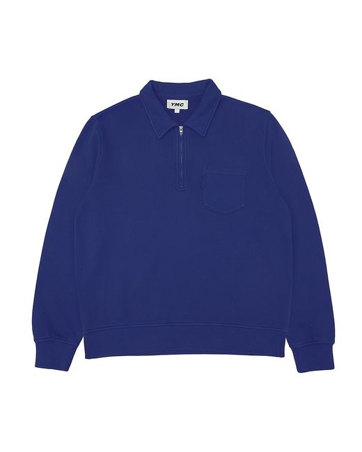 Ymc Sugden Quarter-Zip Cotton Sweatshirt Small