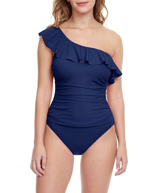 Profile by Gottex One-Shoulder Ruffle One-Piece Swimsuit 6