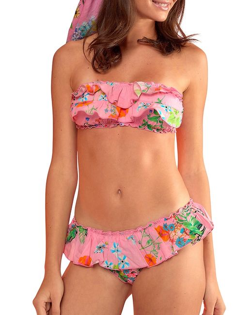 Cynthia Rowley Flirt Ruffle Bikini Top XS