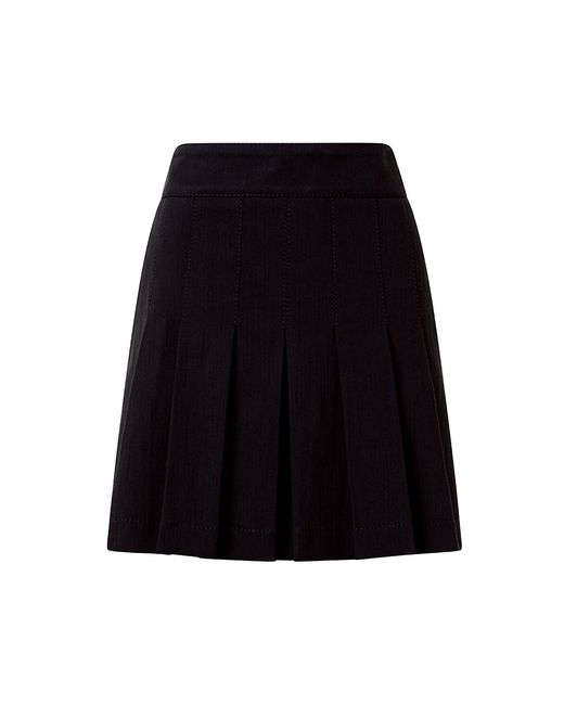 Akris Punto Pleated Stretch Denim Mini Skirt 2