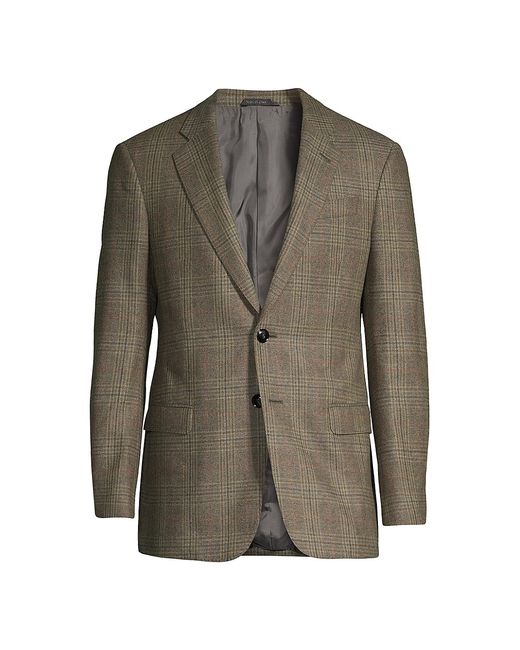 Giorgio Armani Plaid Wool-Cashmere Sport Coat