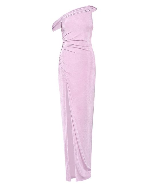 Katie May Rhea Asymmetric Shirred Jersey Gown XS