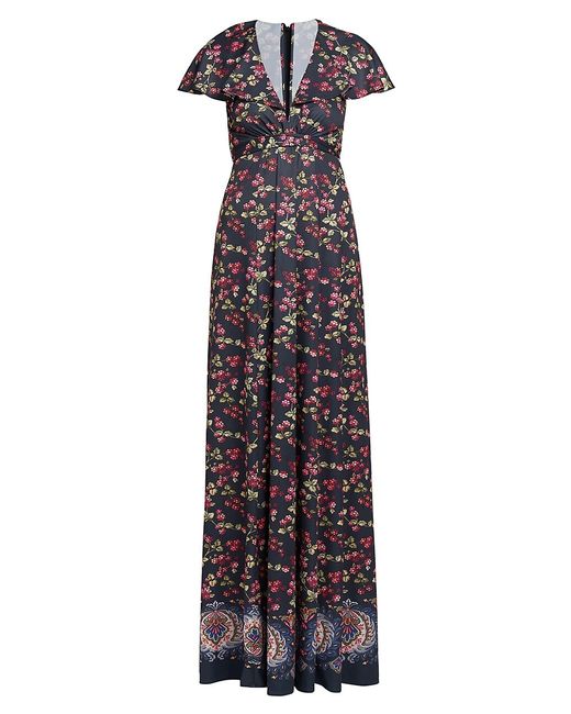 Etro Berry Print Flutter Gown 4