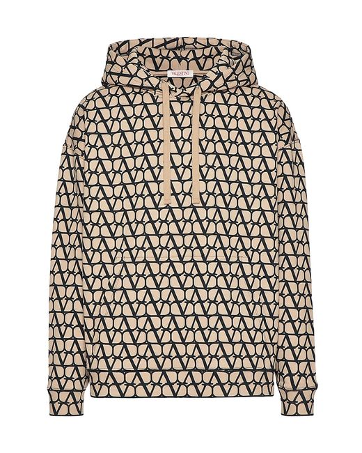 Valentino Cotton Hooded Sweatshirt With Toile Iconographe Print