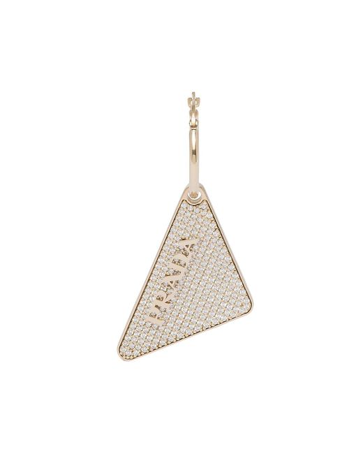 Prada Crystal Logo Jewels Left Earring
