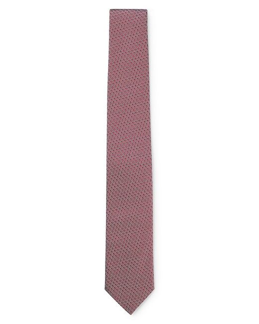 Boss Patterned Tie In Blend Jacquard