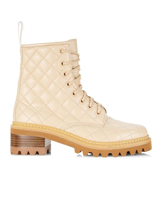 See by Chloé Fa Jodie 30MM Quilted Lug-Sole Combat Boots 5
