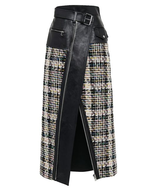 Alexander McQueen Leather Midi-Skirt