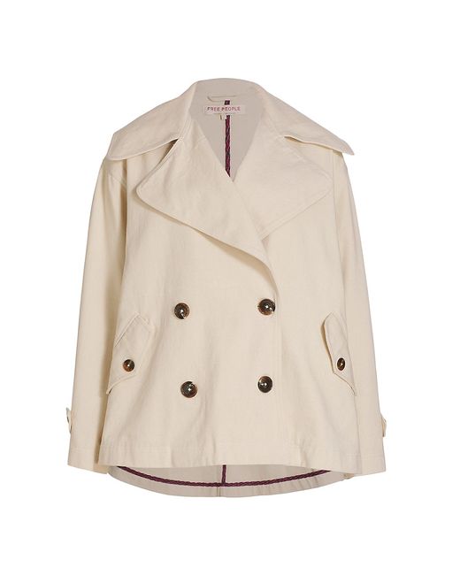 Free People Highlands Double-Breasted Peacoat XS