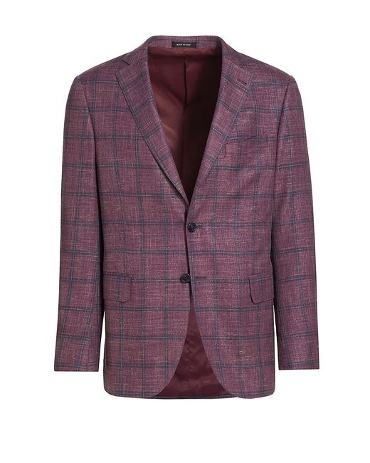 Saks Fifth Avenue COLLECTION Plaid Wool-Blend Sport Coat 46