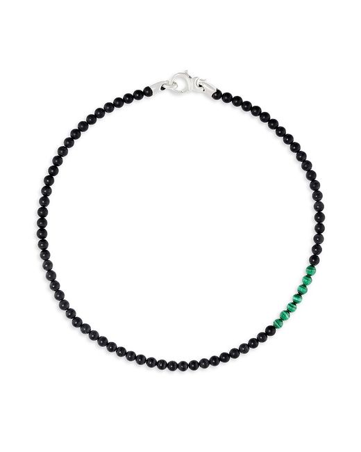 Stephen Webster Silver Thorn Sterling Malachite Beaded Necklace