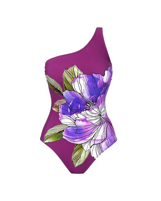 Gottex Swimwear Wild Flower One-Shoulder One-Piece Swimsuit 6