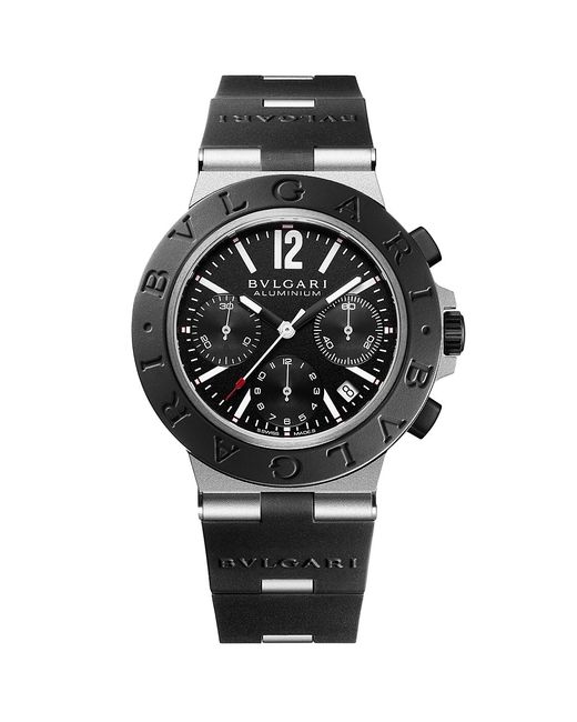 Bvlgari Aluminium-Titanium Rubber Chronograph Bracelet Watch