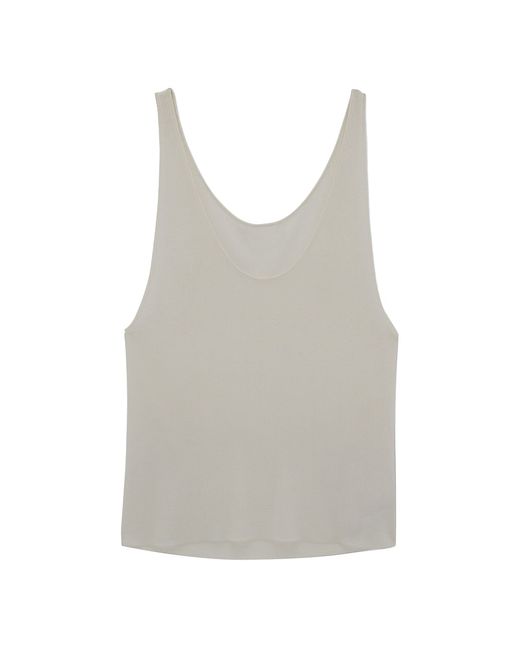 Saint Laurent Tank Top In Ribbed Knit XS
