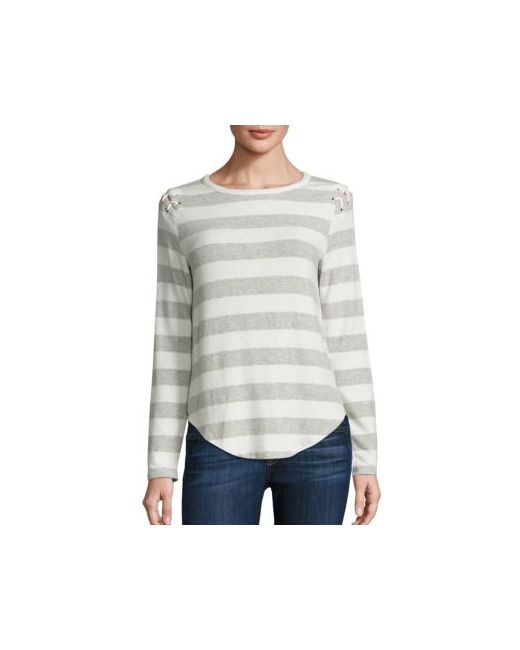 Generation Love Piper Striped Lace-Up Sweater