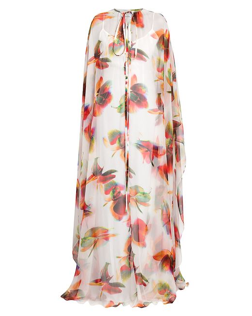 Alexander McQueen Sheer Floral-Silk Gown