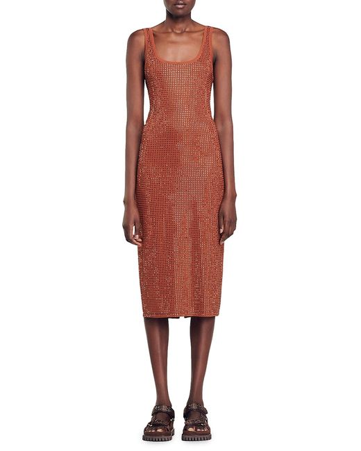 Sandro Rhinestone-Embellished Dress