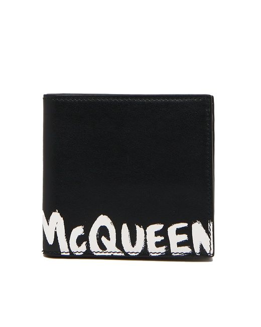 Alexander McQueen Graffiti Logo Bifold Wallet