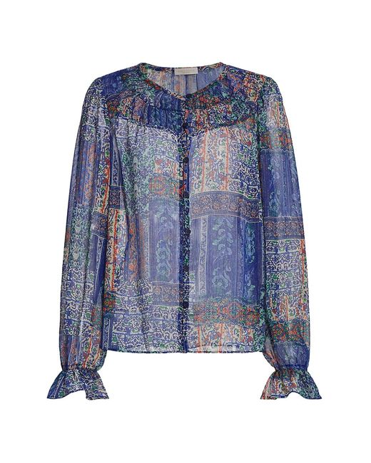 Ramy Brook Ariel Printed Button-Front Blouse