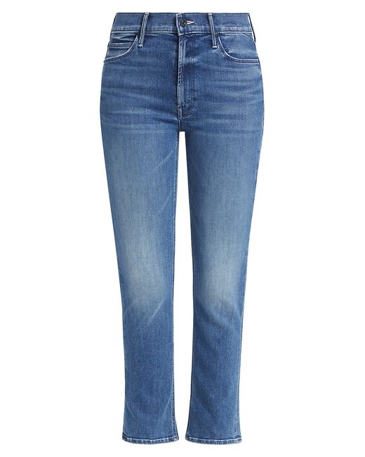Mother The Dazzler Mid-Rise Straight-Leg Ankle Jeans