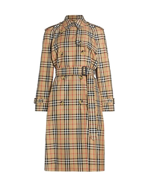 Burberry Harehope Check Trench Coat