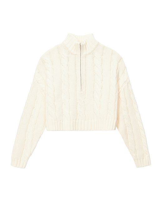 Staud Hampton Rib-Knit Cropped Sweater
