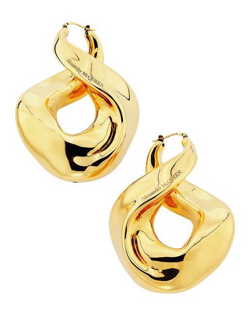 Alexander McQueen Goldtone Twisted Drop Earrings