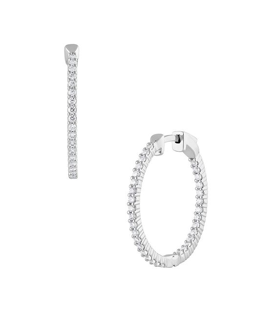 Saks Fifth Avenue Collection 14K 0.72 TCW Natural Diamond Inside-Out Hoop Earrings