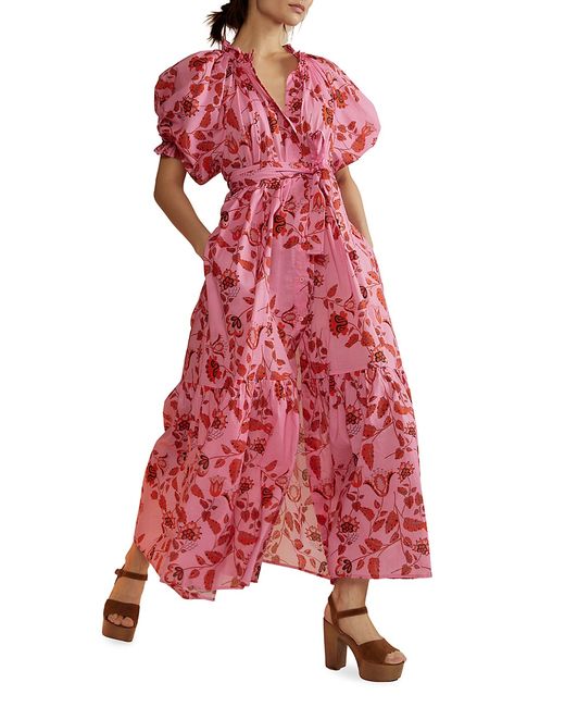 Cynthia Rowley Saratoga Belted Floral Voile Maxi Dress