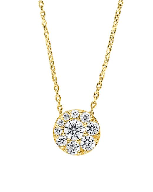 Hearts On Fire Tessa 18K Yellow 0.23-0.37 TCW Diamond Cluster Pendant Necklace