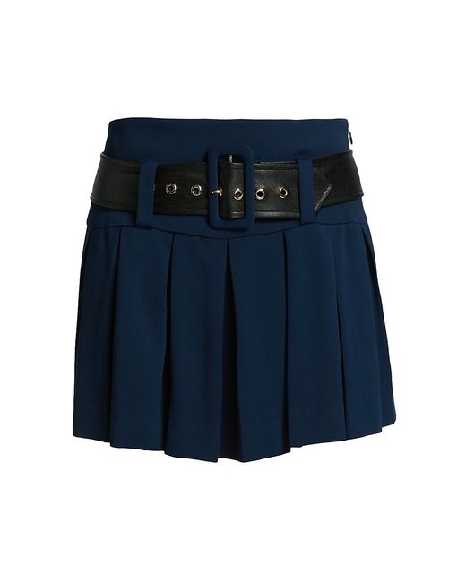 Ramy Brook Caroline Belted Pleated Miniskirt