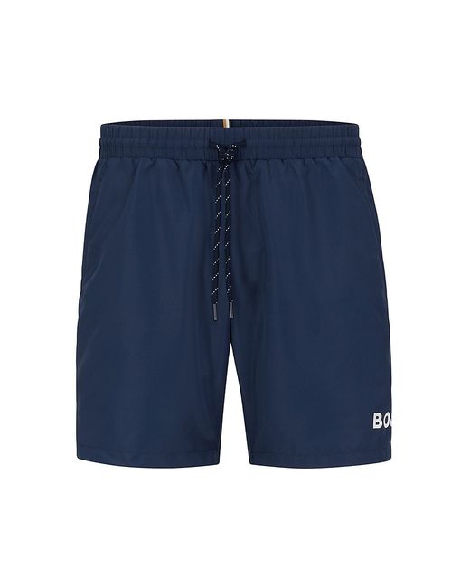 Boss Quick-Drying Swim Shorts with Logo and Piping