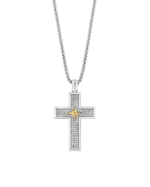 Saks Fifth Avenue Collection COLLECTION Sterling 0.63 TCW Diamond Cross Pendant Necklace