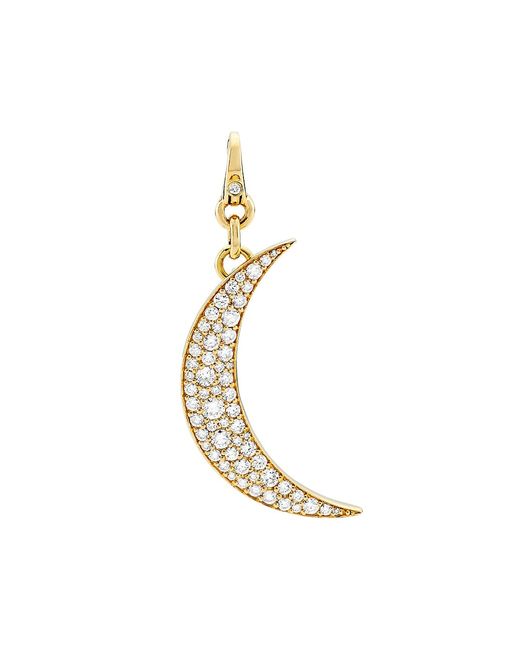 Saks Fifth Avenue Collection 14K Yellow 1.38 TCW Natural Diamond Crescent Moon Pendant