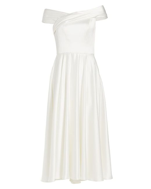 Amsale Fluide Off-The-Shoulder Bridal Dress
