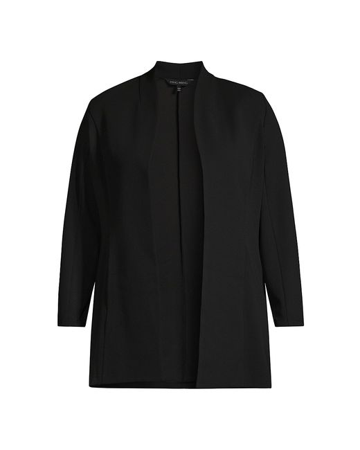 Ming Wang Plus Deco Crepe Open-Front Jacket