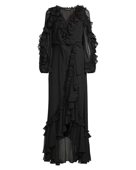 Ungaro Leah Ruffle Long-Sleeve Maxi Dress