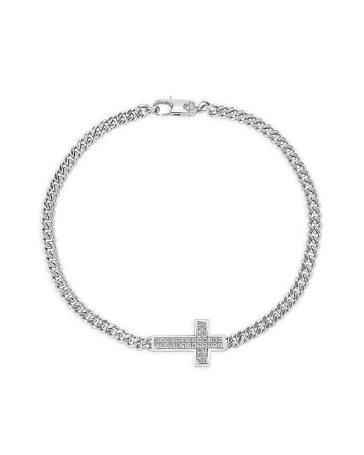 Saks Fifth Avenue Collection COLLECTION Diamond 925 Sterling Cross Bracelet