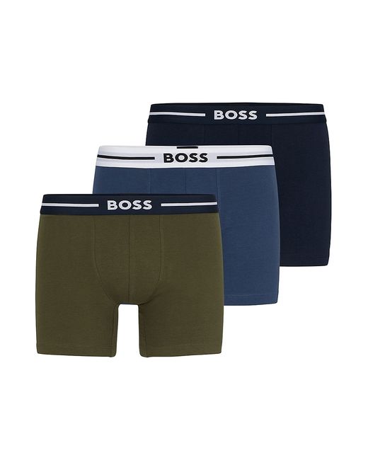 Boss Three-Pack Of Stretch-Cotton Boxer Briefs