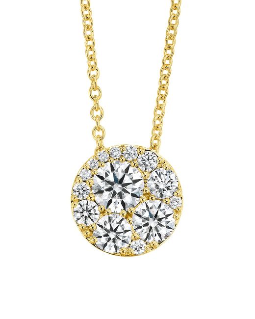 Hearts On Fire Tessa 18K Yellow 0.46-0.56 TCW Diamond Cluster Pendant Necklace