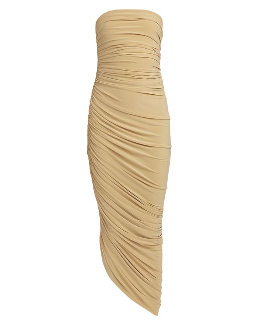Norma Kamali Diana Ruched Strapless Gown