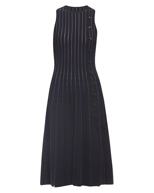 Shoshanna Charlotte Button-Front Knit Midi-Dress