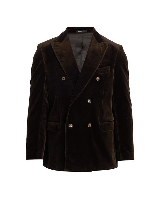 Saks Fifth Avenue COLLECTION Double-Breasted Velvet Blazer