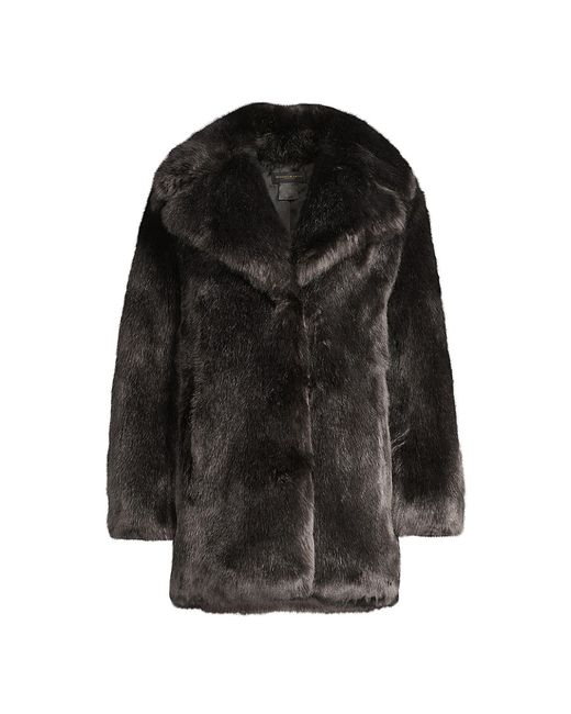 Donna Karan Vintage Glam Faux-Fur Coat