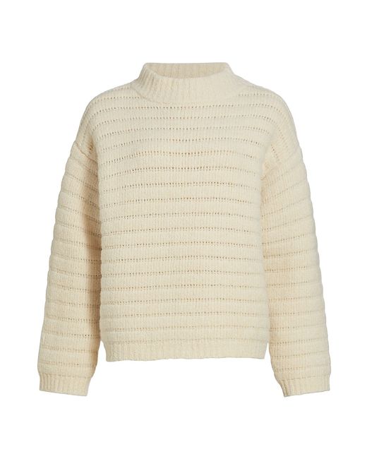 Loulou Studio Calto Pointelle-Knit Stripe Sweater