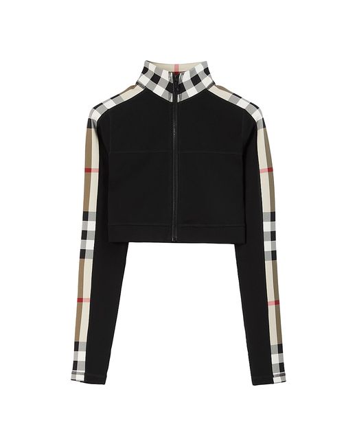 Burberry Cynthia Cropped Zip-Front Top