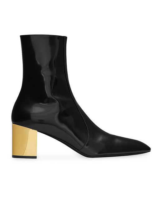Saint Laurent Xiv Zipped Boots In Glazed Leather