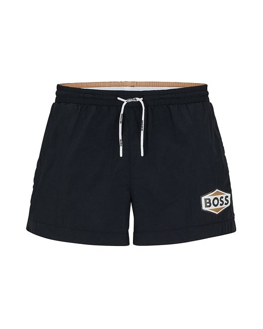 Boss Quick-Drying Swim Shorts With Logo Details