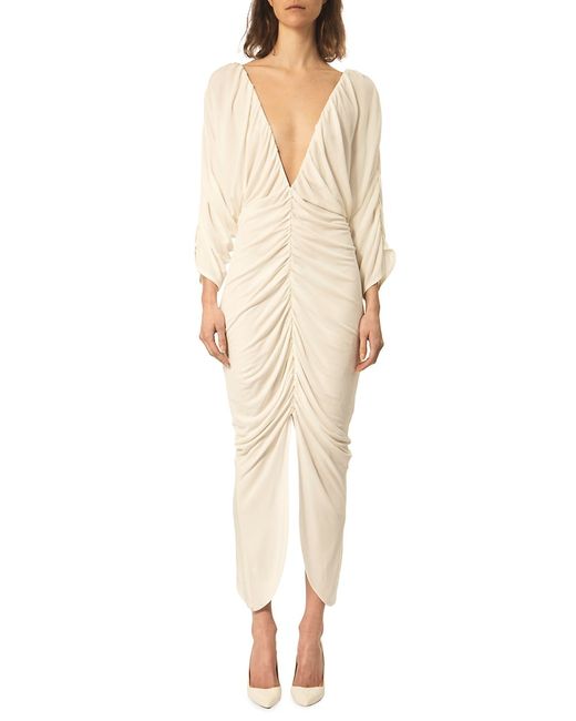 Interior The Beatrice V-Neck Ruched Maxi Dress