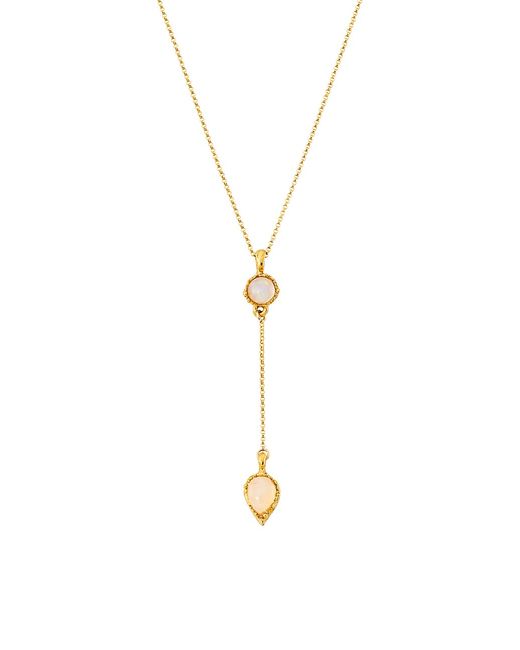 Alighieri The Bewitching Rocks 24K--Plated Moonstone Lariat Necklace